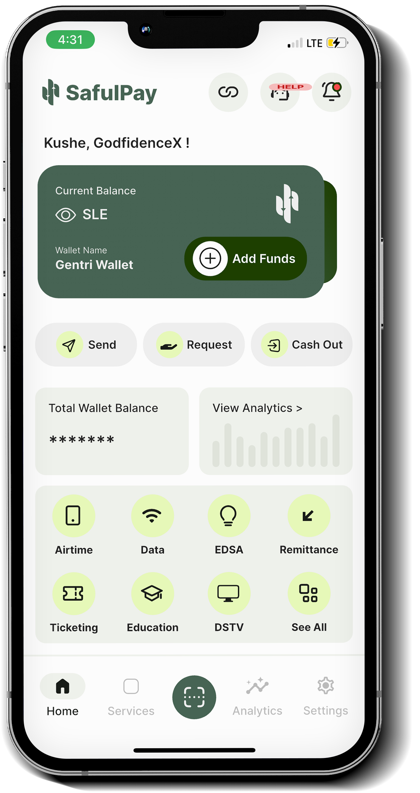 SafulPay app mockup